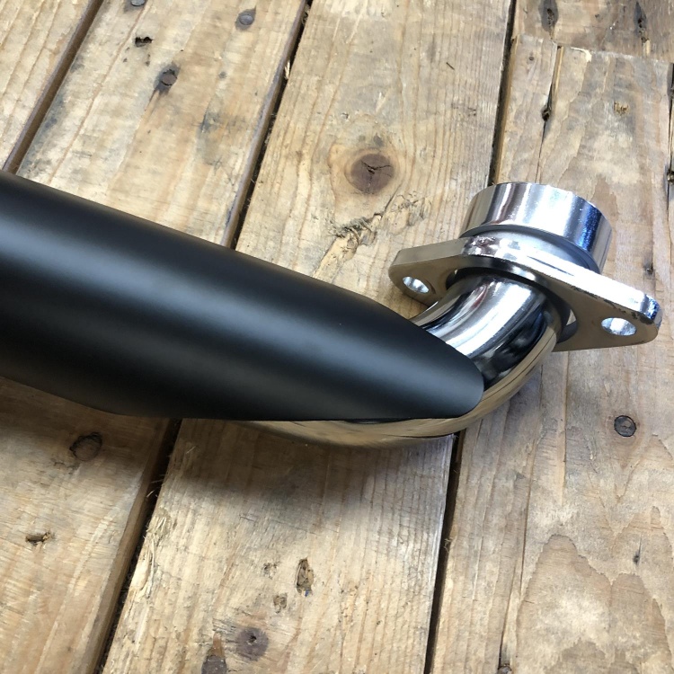 Indian Scout Bobber / Rogue front exhaust header with heatshield